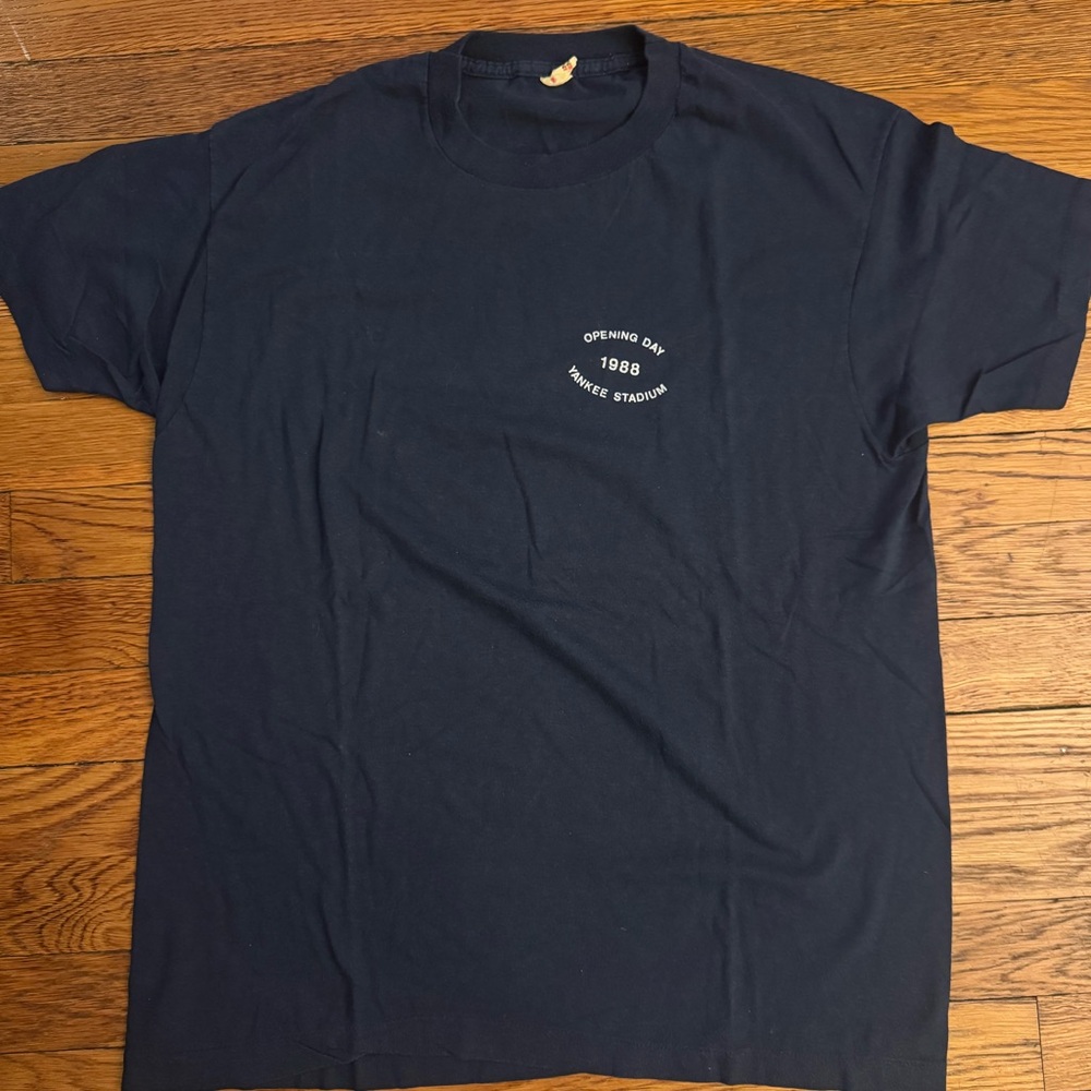 KITH VINTAGE Yankees Opening Day 1988 Navy Blue T-Shirt